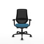 PIQUERAS Y CRESPO Silla de oficina Mardos, Verde petróleo y Negro, Sincro/Traslack, Brazos 2D, Lumbar 1D, Ruedas 65mm