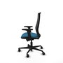 PIQUERAS Y CRESPO Silla de oficina Mardos, Verde petróleo y Negro, Sincro/Traslack, Brazos 2D, Lumbar 1D, Ruedas 65mm