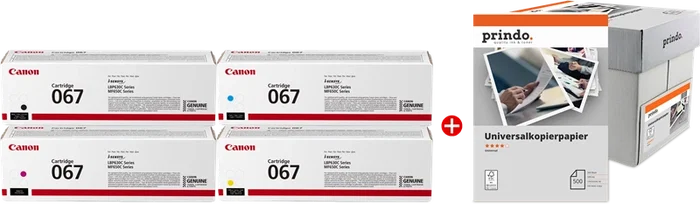 Canon 067 MCVP Pack de Valor con Papel Prindo Universal Canon 067 MCVP Pack de Valor con Papel Prindo Universal