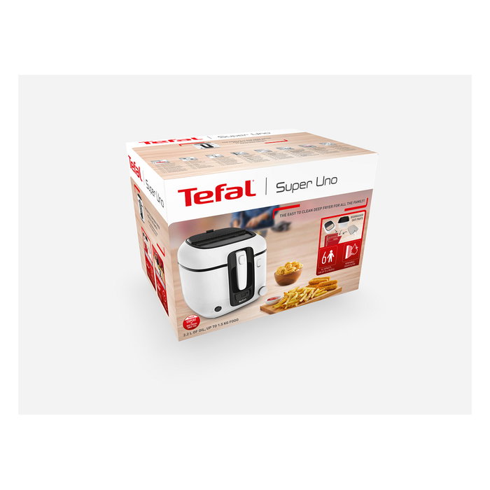 Tefal FR 3140 Super Uno con Temporizador, Blanco/Negro