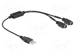 DeLOCK Adaptador USB a 2x PS/2 6-p Mini-DIN 61061 Negro