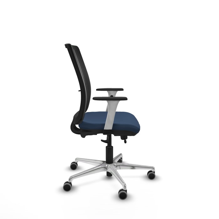 PIQUERAS Y CRESPO Silla de oficina Haches con mecanismo Sincro/Traslack Azul marino y Negro