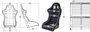 Sabelt SBRFSEGT3N GT-3 Asiento de Competición FIA Homologado 8855-1999 Talla L Baquet