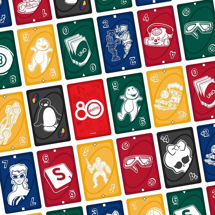 UNO JGK30 Juego del Uno Rubí 80 Aniversario Edición Especial Español, Francés, Alemán, Portugués, Inglés