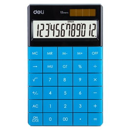 Deli Calculadora de Sobremesa E1589 12 Dígitos Azul