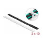DeLOCK 19002 Sujetacables flexibles reutilizables 20 piezas Negro/Blanco
