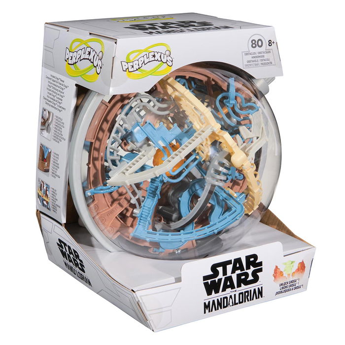 Spin Master Perplexus Star Wars Mandalorian 6073465 Laberinto 3D con 80 Obstáculos y Grogu para +8 Años