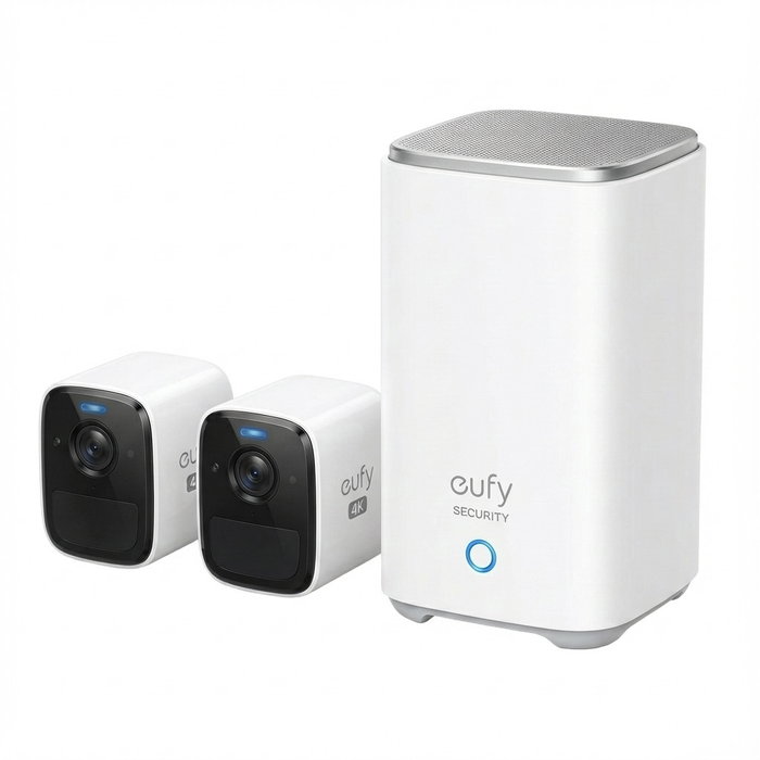 EUFY EufyCam 3C (2+1) - Kit Cámara Seguridad Exterior WiFi, 4K, IP65, Batería, Detección Personas, Alexa, Google Assistant, Color Blanco/Gris EUFY EufyCam 3C (2+1) - Kit Cámara Seguridad Exterior WiFi, 4K, IP65, Batería, Detección Personas, Alexa, Google Assistant, Color Blanco/Gris