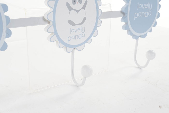DKD Home Decor Perchero Pared Baby Panda Azul Rosa 40 x 16 x 4 cm (4 Unidades) DKD Home Decor Perchero Pared Baby Panda Azul Rosa 40 x 16 x 4 cm (4 Unidades)