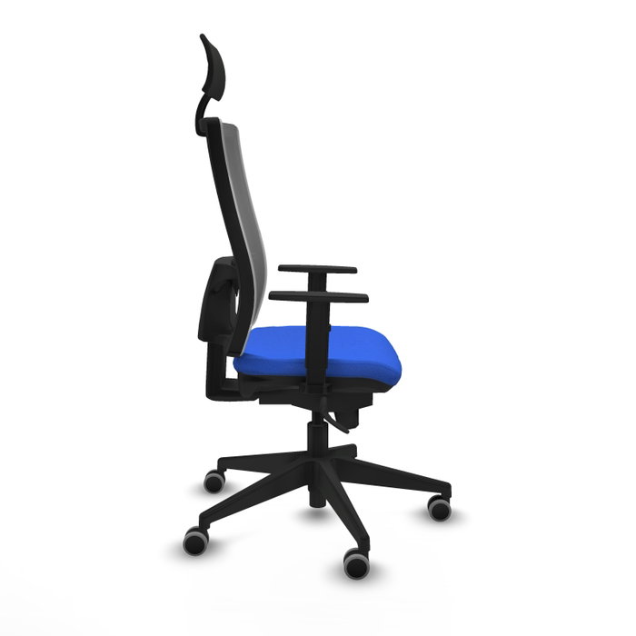 PIQUERAS Y CRESPO Silla de oficina Horna con mecanismo Sincro, Azul y Gris