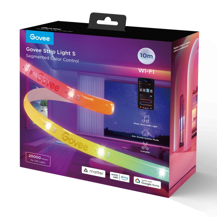Govee Tiras de Luces LED Matter ready 10 Metros RGBICW Govee Tiras de Luces LED Matter ready 10 Metros RGBICW
