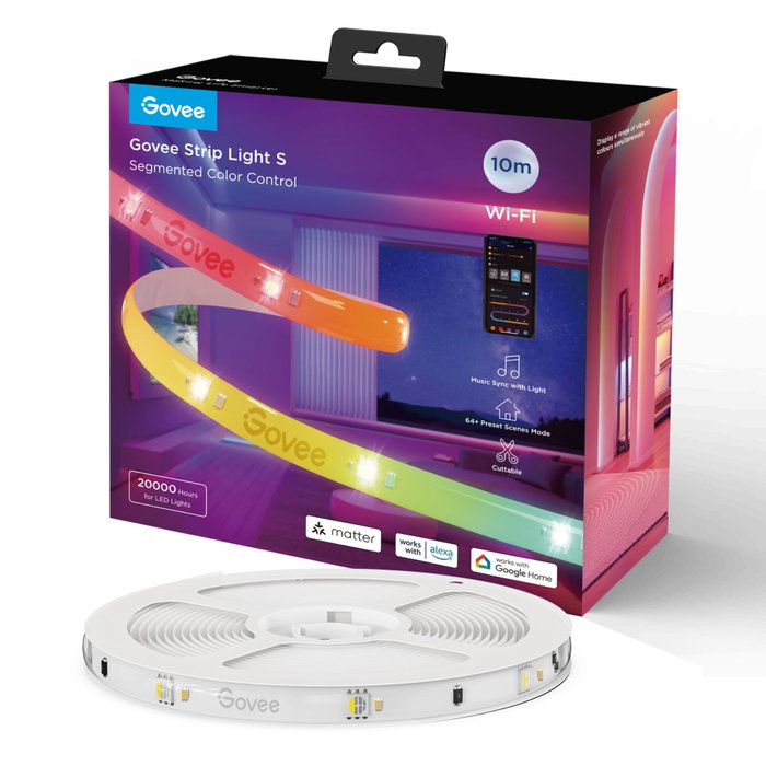 Govee Tiras de Luces LED Matter ready 10 Metros RGBICW Govee Tiras de Luces LED Matter ready 10 Metros RGBICW