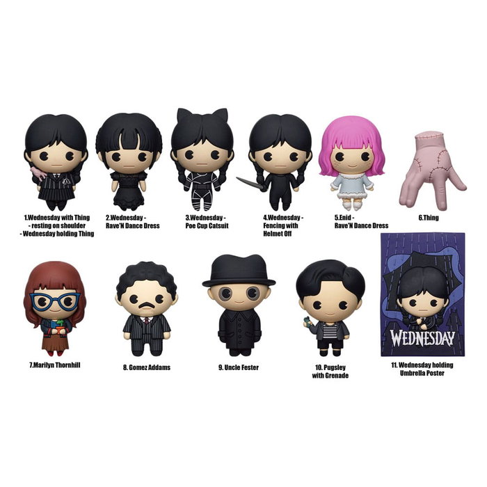 Wednesday Colgantes PVC 3D Series 2 Expositor (24) Wednesday Colgantes PVC 3D Series 2 Expositor (24)