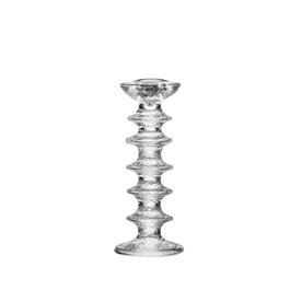 Iittala Portavela con Vela Festivo, Cristal Rugoso, Soporte Metálico, 21.5 cm (Pack de 6 Unidades)