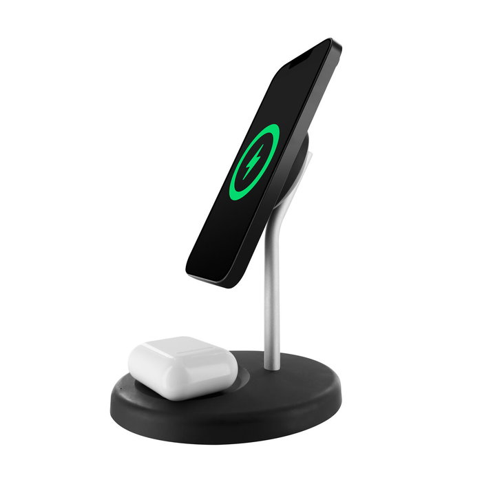 muvit for change cargador 2 en 1 soporte magsafe+iWatch/Airpod negro muvit for change cargador 2 en 1 soporte magsafe+iWatch/Airpod negro