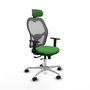 PIQUERAS Y CRESPO Silla de oficina Jorquera con mecanismo Sincro/Traslack Verde y Gris