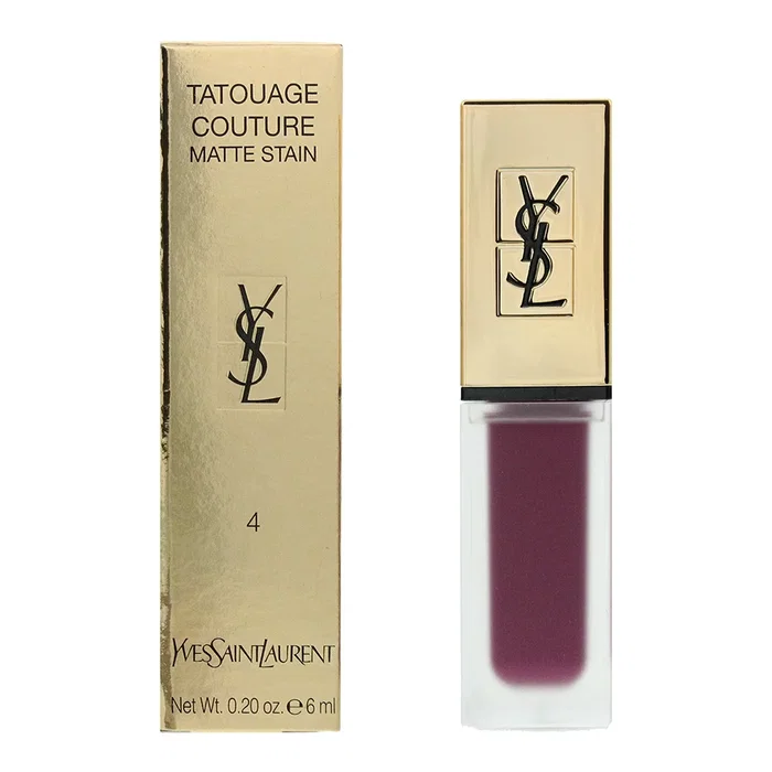 Yves Saint Laurent Tatouage Couture Lápiz labial líquido N4 Identidad púrpura Mate