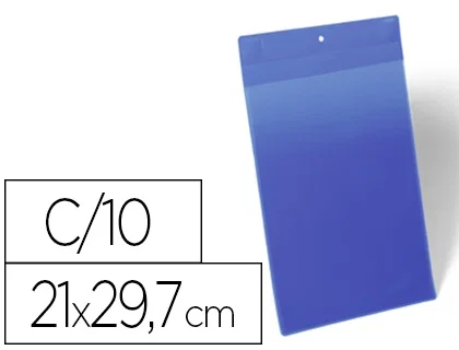 Durable Funda Magnética A4 210x297 mm Plástico Azul con Ventana Transparente para Exteriores Pack 10 Unidades Durable Funda Magnética A4 210x297 mm Plástico Azul con Ventana Transparente para Exteriores Pack 10 Unidades