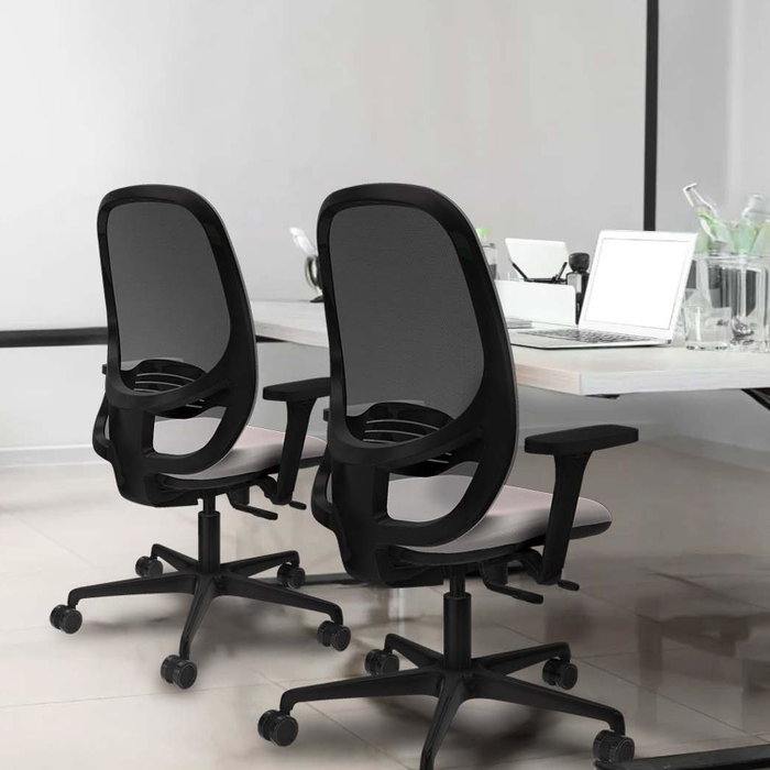 PIQUERAS Y CRESPO Silla de oficina Cilanco con mecanismo Sincro/Traslack Marrón y Gris PIQUERAS Y CRESPO Silla de oficina Cilanco con mecanismo Sincro/Traslack Marrón y Gris