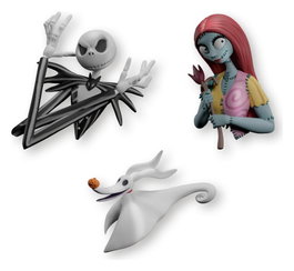 ERIK Set de 3 imanes Pesadilla Antes de Navidad Disney