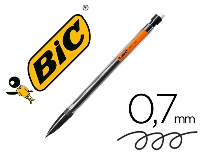 Bic Portaminas Matic desechable trazo 0,7mm, colores surtidos