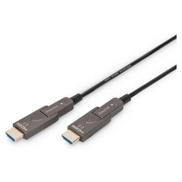 Digitus Cable HDMI AOC Híbrido de Fibra Óptica 4K 30m con Conectores Desmontables