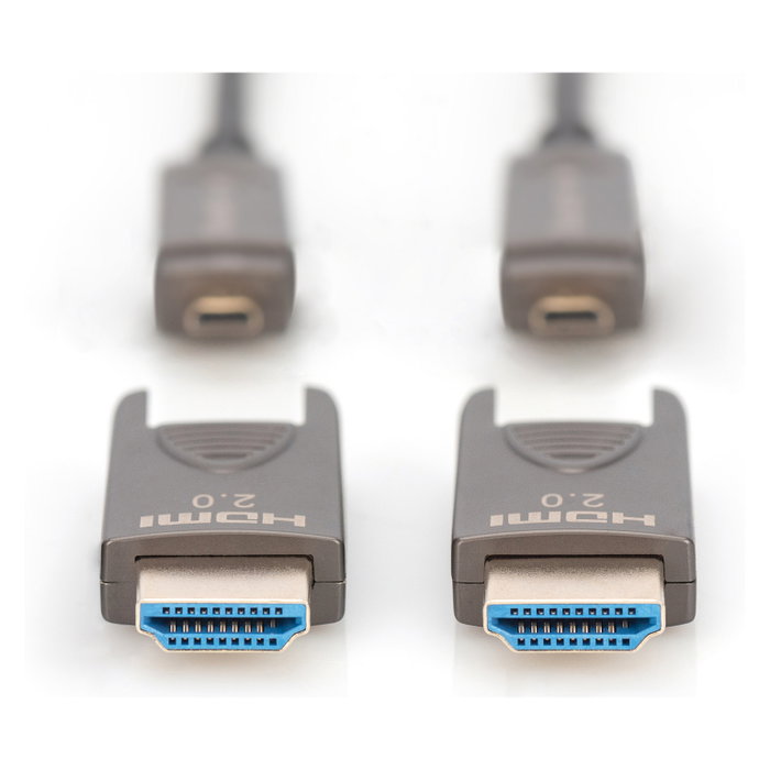 Digitus Cable HDMI AOC Híbrido de Fibra Óptica 4K 30m con Conectores Desmontables