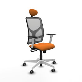 PIQUERAS Y CRESPO Silla de oficina Motilla Naranja y Gris