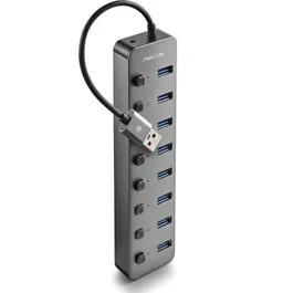 NGS IHUB8 Hub USB 3.0 con 8 Puertos y 5Gbps de Velocidad, Gris