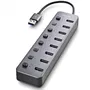NGS IHUB8 Hub USB 3.0 con 8 Puertos y 5Gbps de Velocidad, Gris