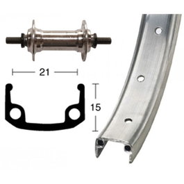 Llanta 26 x 1.75/1.90 MTB 36 Agujeros Aluminio Mate ETRTO 559-21 Rueda Delantera V-Brake