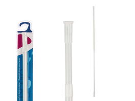 Berilo Barra Cortina Bañera Extensible 140-260 cm Blanco Metal (Set de 18)