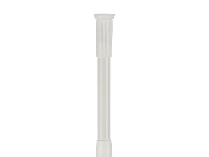 Berilo Barra Cortina Bañera Extensible 140-260 cm Blanco Metal (Set de 18)
