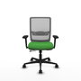 PIQUERAS Y CRESPO Silla de oficina Haches con mecanismo Sincro/Traslack, Verde y Gris