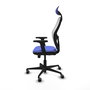PIQUERAS Y CRESPO Silla de oficina Jorquera con mecanismo Sincro/Traslack, Azul claro y Blanco