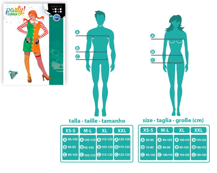 Disfraz de Mujer Adulto XL Temática Fantasía Vestido Original para Fiestas y Carnaval