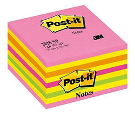 Post-It Cubo De Notas 450 Hojas Tonos Pastel Multicolor 76x76 mm