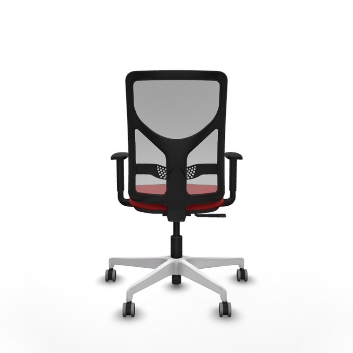 PIQUERAS Y CRESPO Silla de oficina Motilla con mecanismo Sincro, Rojo y Gris
