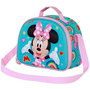 Karactermania Bolsa Portamerienda 3D Minnie Mouse Greet Turquesa Isotérmica con Asa Bandolera y Cinta para Carrito 25,5 x10 x20 cm