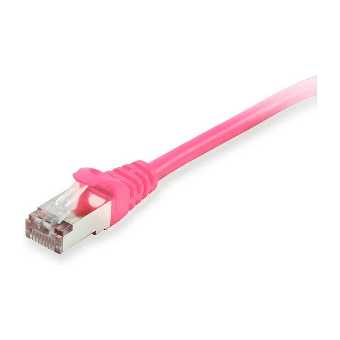 EQUIP Patch Cable Cat6A S/FTP 606902, 0.5 m, RJ45 a RJ45, Rosa, LSZH, 10 Gbit/s, PoE+, Conector Chapado en Oro, para 10GBase-T