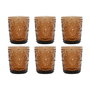 DKD Home Decor Vaso Marron 8.5 x 10.5 x 8.5 cm Cristal Set de 6 Piezas 310ml