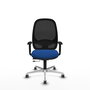 PIQUERAS Y CRESPO Silla de oficina Cilanco con mecanismo Sincro/Traslack, Azul y Negro