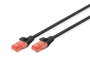 Digitus Cable de parcheo Cat6 U-UTP de cobre, LSZH, 0,5 m, negro