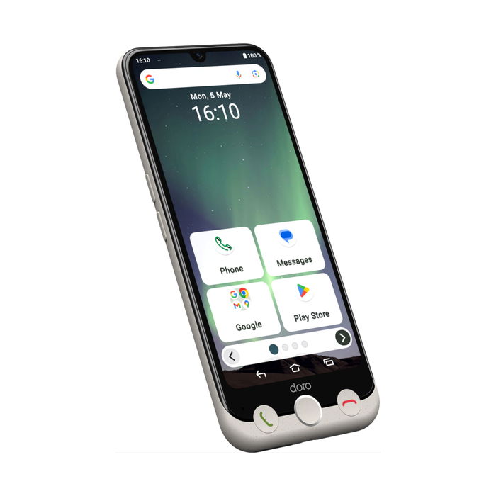 Doro Aurora A30 Smartphone 4G 6.1" HD+ 6GB RAM 128GB Android Batería 5000mAh - Teléfono Móvil para Personas Mayores, Interfaz Fácil, Botón de Emergencia