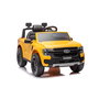 Tachan Coche Bateria 4X4 12V Todoterreno Amarillo Licencia Ford Con Doble Motor, Luces, Sonidos y Puerto USB