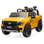 Tachan Coche Bateria 4X4 12V Todoterreno Amarillo Licencia Ford Con Doble Motor, Luces, Sonidos y Puerto USB
