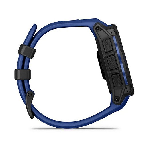 Garmin Instinct 3 Reloj Inteligente GPS AMOLED Negro 45 mm con Banda de Silicona Azul Bolt y Negro, Resistencia al Agua 10 ATM, Seguimiento de Actividad Multideporte