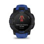 Garmin Instinct 3 Reloj Inteligente GPS AMOLED Negro 45 mm con Banda de Silicona Azul Bolt y Negro, Resistencia al Agua 10 ATM, Seguimiento de Actividad Multideporte