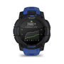 Garmin Instinct 3 Reloj Inteligente GPS AMOLED Negro 45 mm con Banda de Silicona Azul Bolt y Negro, Resistencia al Agua 10 ATM, Seguimiento de Actividad Multideporte