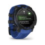 Garmin Instinct 3 Reloj Inteligente GPS AMOLED Negro 45 mm con Banda de Silicona Azul Bolt y Negro, Resistencia al Agua 10 ATM, Seguimiento de Actividad Multideporte